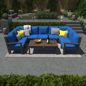 Bespoke Deep Seating 10 pc Sectional Sofa Set with Conversation Table Sectional Set