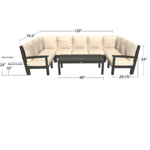 Bespoke Deep Seating 10 pc Sectional Sofa Set with Conversation Table Sectional Set