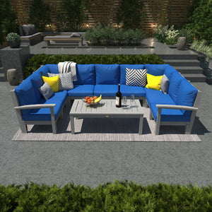Bespoke Deep Seating 10 pc Sectional Sofa Set with Conversation Table Sectional Set