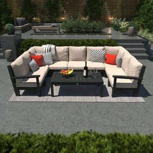 Bespoke Deep Seating 10 pc Sectional Sofa Set with Conversation Table Sectional Set