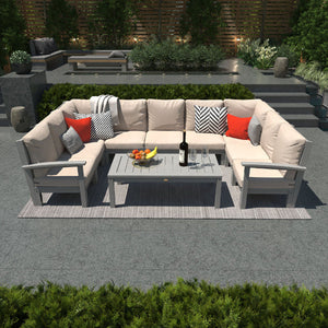 Bespoke Deep Seating 10 pc Sectional Sofa Set with Conversation Table Sectional Set