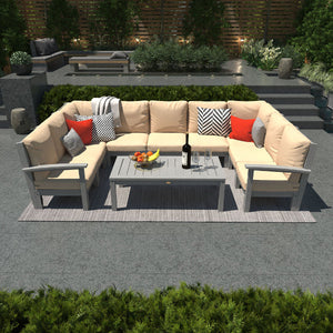 Bespoke Deep Seating 10 pc Sectional Sofa Set with Conversation Table Sectional Set