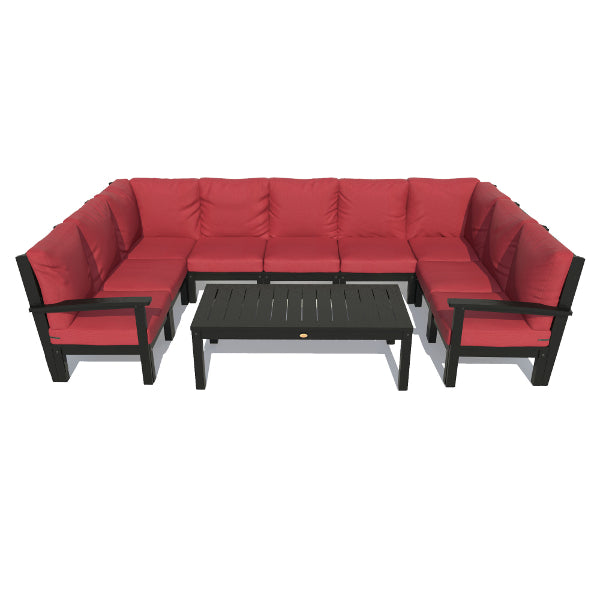 Bespoke Deep Seating 10 pc Sectional Sofa Set with Conversation Table Sectional Set