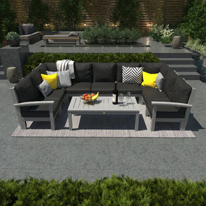 Bespoke Deep Seating 10 pc Sectional Sofa Set with Conversation Table Sectional Set