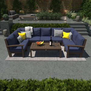 Bespoke Deep Seating 10 pc Sectional Sofa Set with Conversation Table Sectional Set