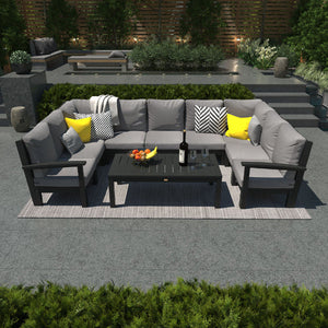 Bespoke Deep Seating 10 pc Sectional Sofa Set with Conversation Table Sectional Set
