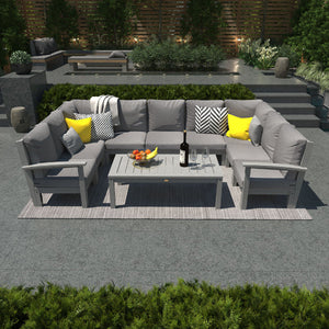 Bespoke Deep Seating 10 pc Sectional Sofa Set with Conversation Table Sectional Set