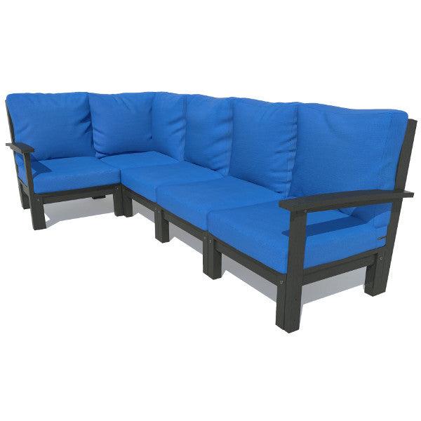 Bespoke Deep Seating 5 pc Sectional Set Sectional Set Cobalt Blue / Black