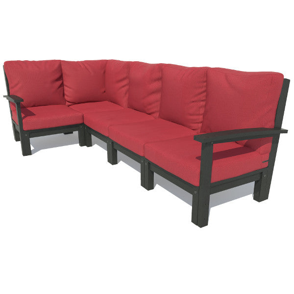 Bespoke Deep Seating 5 pc Sectional Set Sectional Set Firecracker Red / Black