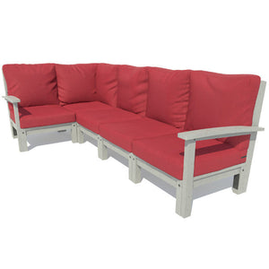 Bespoke Deep Seating 5 pc Sectional Set Sectional Set Firecracker Red / Coastal Teak