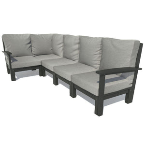 Bespoke Deep Seating 5 pc Sectional Set Sectional Set Stone Gray / Black