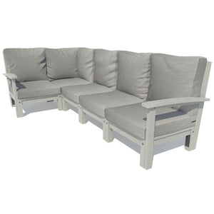 Bespoke Deep Seating 5 pc Sectional Set Sectional Set Stone Gray / Coastal Teak