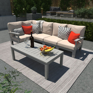 Bespoke Deep Seating 6 pc Sectional Set with Conversation Table Sectional Set