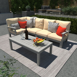 Bespoke Deep Seating 6 pc Sectional Set with Conversation Table Sectional Set