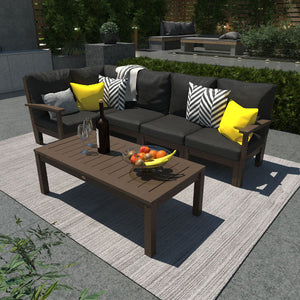 Bespoke Deep Seating 6 pc Sectional Set with Conversation Table Sectional Set