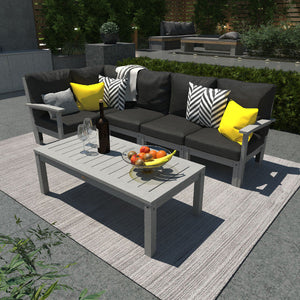 Bespoke Deep Seating 6 pc Sectional Set with Conversation Table Sectional Set