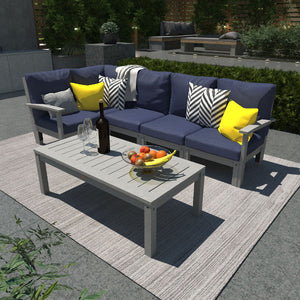 Bespoke Deep Seating 6 pc Sectional Set with Conversation Table Sectional Set