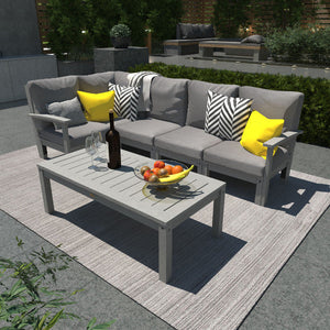 Bespoke Deep Seating 6 pc Sectional Set with Conversation Table Sectional Set