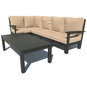 Bespoke Deep Seating 6 pc Sectional Set with Conversation Table Sectional Set Driftwood / Black