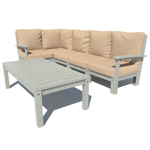 Bespoke Deep Seating 6 pc Sectional Set with Conversation Table Sectional Set Driftwood / Coastal Teak