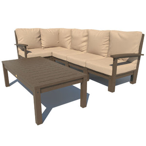 Bespoke Deep Seating 6 pc Sectional Set with Conversation Table Sectional Set Driftwood / Weathered Acorn
