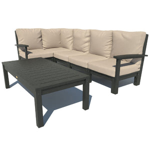 Bespoke Deep Seating 6 pc Sectional Set with Conversation Table Sectional Set Dune / Black