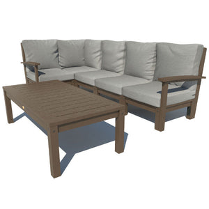 Bespoke Deep Seating 6 pc Sectional Set with Conversation Table Sectional Set Stone Gray / Weathered Acorn