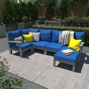 Bespoke Deep Seating 6 pc Sectional Set with Ottoman Sectional Set