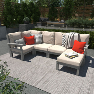 Bespoke Deep Seating 6 pc Sectional Set with Ottoman Sectional Set