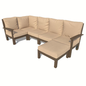 Bespoke Deep Seating 6 pc Sectional Set with Ottoman Sectional Set