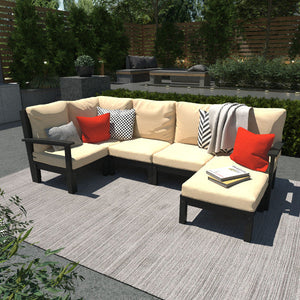 Bespoke Deep Seating 6 pc Sectional Set with Ottoman Sectional Set