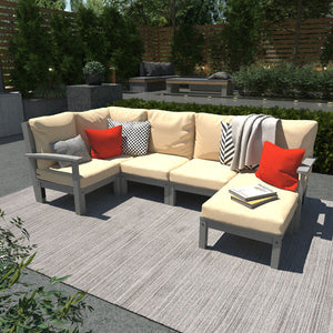 Bespoke Deep Seating 6 pc Sectional Set with Ottoman Sectional Set