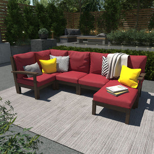 Bespoke Deep Seating 6 pc Sectional Set with Ottoman Sectional Set