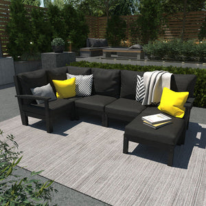 Bespoke Deep Seating 6 pc Sectional Set with Ottoman Sectional Set