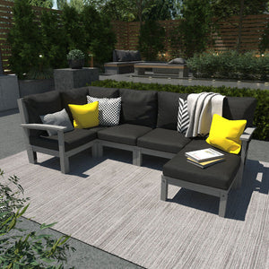 Bespoke Deep Seating 6 pc Sectional Set with Ottoman Sectional Set