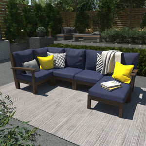 Bespoke Deep Seating 6 pc Sectional Set with Ottoman Sectional Set