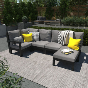 Bespoke Deep Seating 6 pc Sectional Set with Ottoman Sectional Set