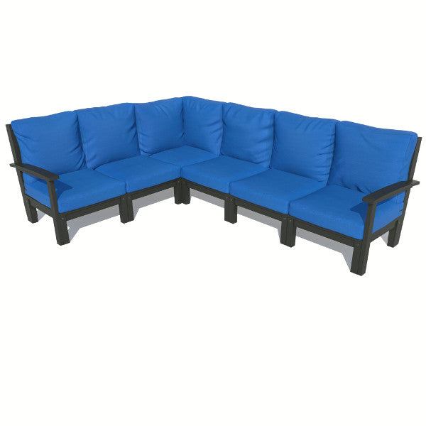 Bespoke Deep Seating 6 pc Sectional Sofa Set Sectional Set Cobalt Blue / Black