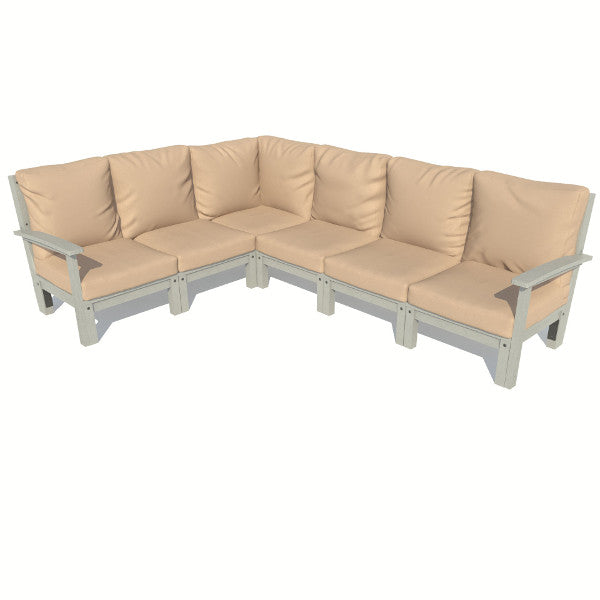 Bespoke Deep Seating 6 pc Sectional Sofa Set Sectional Set Driftwood / Coastal Teak