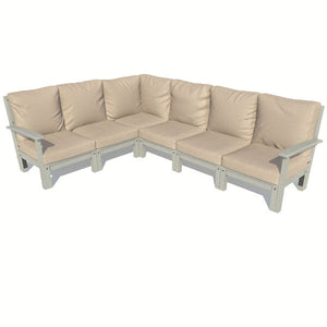 Bespoke Deep Seating 6 pc Sectional Sofa Set Sectional Set Dune / Coastal Teak