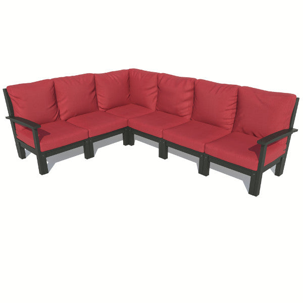 Bespoke Deep Seating 6 pc Sectional Sofa Set Sectional Set Firecracker Red / Black