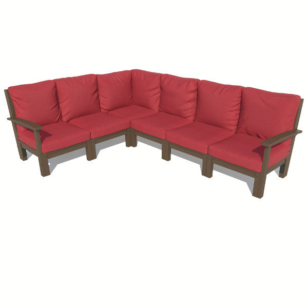 Bespoke Deep Seating 6 pc Sectional Sofa Set Sectional Set Firecracker Red / Weathered Acorn