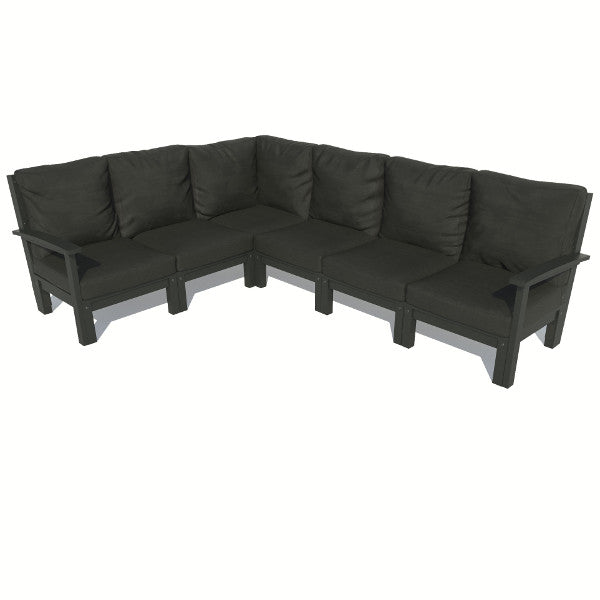 Bespoke Deep Seating 6 pc Sectional Sofa Set Sectional Set Jet Black / Black