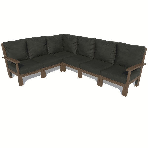 Bespoke Deep Seating 6 pc Sectional Sofa Set Sectional Set Jet Black / Weathered Acorn