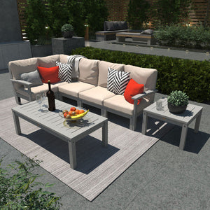 Bespoke Deep Seating 7 pc Sectional Set with Conversation and Side Table Sectional Set