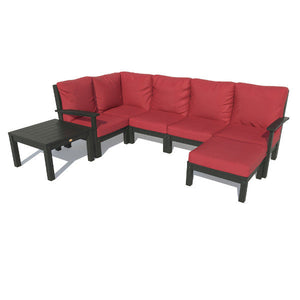 Bespoke Deep Seating 7 pc Sectional Set with Ottoman and Side Table Sectional Set