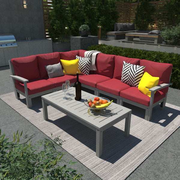 Bespoke Deep Seating 7 pc Sectional Sofa Set with Conversation Table Sectional Set