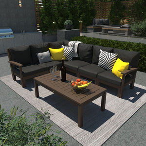 Bespoke Deep Seating 7 pc Sectional Sofa Set with Conversation Table