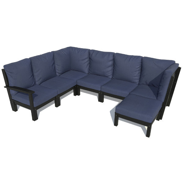 Bespoke Deep Seating 7 pc Sectional Sofa Set with Ottoman Sectional Set