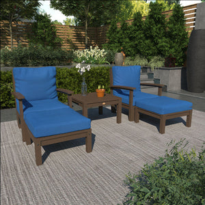 Bespoke Deep Seating Chaise Set with Side Table Chair